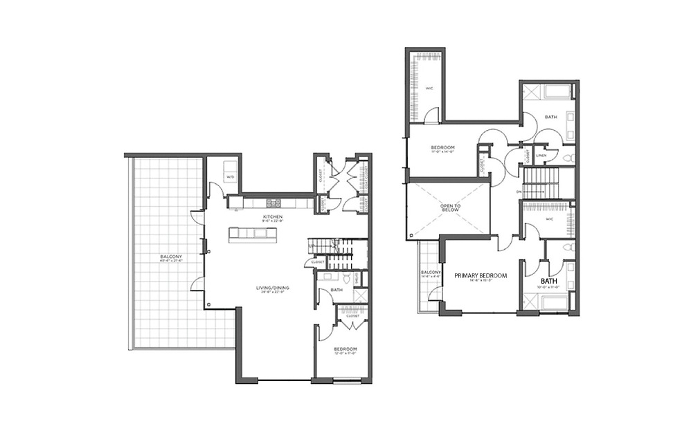 3BR II - 3 bedroom floorplan layout with 3 baths and 2787 square feet.