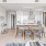 a kitchen and living room