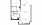 1BR G - 1 bedroom floorplan layout with 1 bath and 1402 square feet.