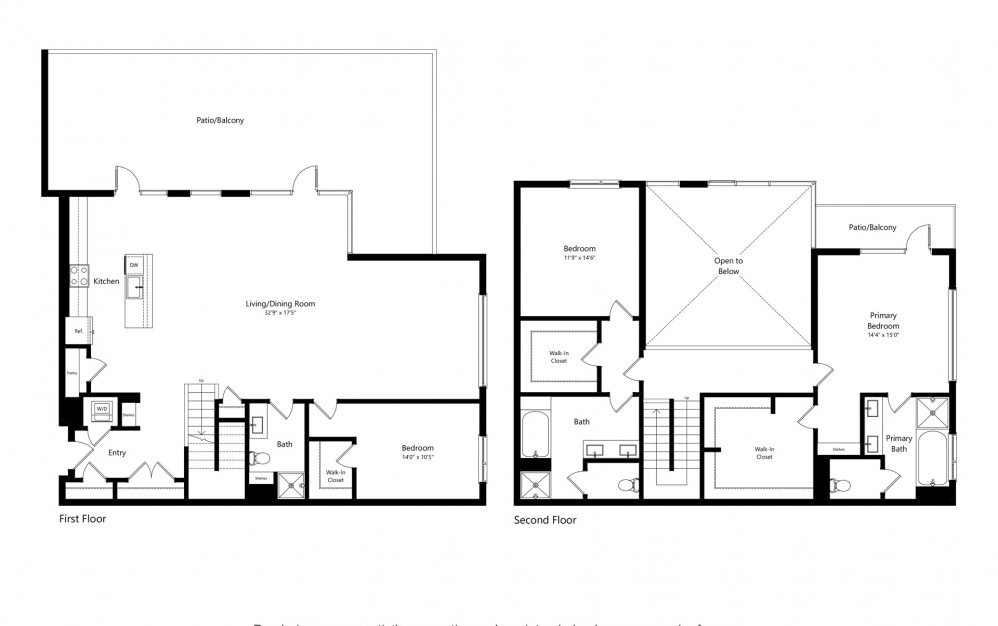 3BR JJ - 3 bedroom floorplan layout with 3 baths and 2848 square feet.
